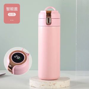 Custom 380ML 420Ml Stainless Steel Smart Temperature Display <b>Drinkware</b> Insulation LED Digital Vacuum Bottle Flask With Handle - Product Image 3