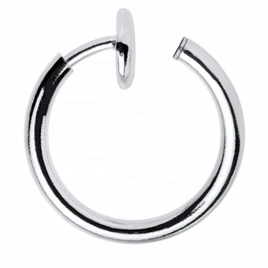 Kleurrijke Pvd Chirurgisch Staal Unieke <span class=keywords><strong>Septum</strong></span> Ringen Vergulde Lente Hoepel Oorbellen Schattige Kinderen Nep Piercing Sieraden