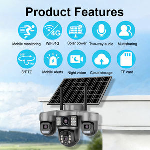 新型太阳能户外无线摄像头低功耗 6MP 8 倍变焦可选 <span class=keywords><strong>3</strong></span> 镜头摄像头太阳能 4G 安防摄像头 - Product Image 2