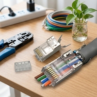 Connecteur de câble réseau blindé RJ45 Cat7 FTP 8P8C haute vitesse avec barre de charge durable pour des données fiables