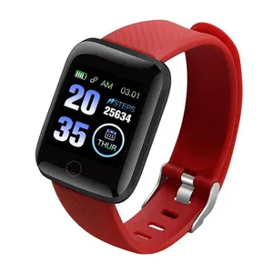 Sport Horloge 2021 T500 Groothandel Goedkope Tracker Fitness Hartslag D13 Smartwatch Voor Android Polsband 116 Plus Smart Horloge