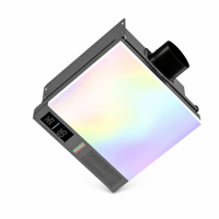 Ventilateur de plafond intelligent avec commande vocale Alexa Google Home, lumière LED RGB 1800lm 45W 110V à 240V, ventilateur de ventilation pour salle de bain