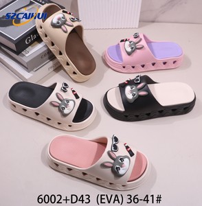 Sandales de plage personnalisées en EVA pour femmes, mignonnes, à motif de dessin animé, tongs, sabots d'été, prix d'usine, pantoufles légères en gros - Product Image 2