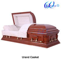 Ataúd de Madera Sólida de Primera Calidad para Adultos, Estilo Americano, para Funerales