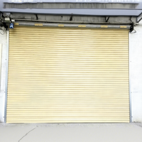 Porte à enroulement électrique en acier inoxydable 201/304, ensemble complet, design moderne, pour devanture de magasin, usine, ignifuge, résistante au vent