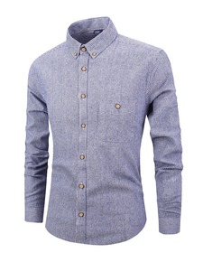 <span class=keywords><strong>Camicia</strong></span> a Righe Personalizzata da <span class=keywords><strong>Uomo</strong></span> Primavera-Estate, Stile <span class=keywords><strong>Giapponese</strong></span>, Manica Lunga, Colletto Quadrato, <span class=keywords><strong>Camicia</strong></span> Casual a Righe - Product Image 2