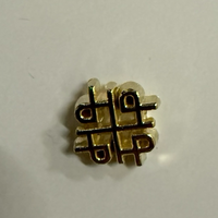 Boutons à tige creux double bonheur plaqués or écologiques personnalisés pour vêtements de mariage, cheongsam, manteaux et embellissement de sacs à main