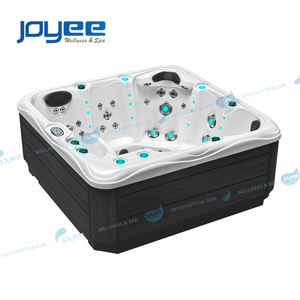 Joyee อ่างอาบน้ำร้อนกลางแจ้ง6คนอ่างสปาอะคริลิคที่ทันสมัยมีไฟ LED ควบคุมตุ๊กแกผู้ผลิต - Product Image 4