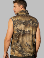 Polyester/Spandeks Softshell Kamuflaj Desenli Petek Mikro Polar Su Geçirmez Erkek Sonbahar Açık Hava Av Yeleği