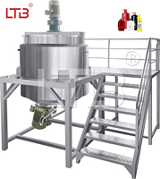 Équipement de fabrication de liquides de nettoyage, de pâtes détergentes, de nettoyants alimentaires, de savon de toilette et de liquide vaisselle, à double enveloppe, en SUS316, à capacité personnalisable