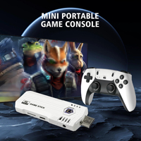 Consola de Videojuegos X2ultra 4K HD Game Stick con Mando Inalámbrico Doble 2.4G Caja de Juegos Retro Clásicos 70 Emuladores para PSP/PS1/Sega