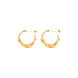 <b>Gold</b> Plated Stainless Steel <b>Hoop</b> Earrings <b>Small</b> Size For Women Fashion Jewelry - Product Image 2