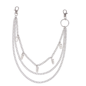 โซ่คล้องกางเกงโลหะหลายชั้นพร้อมจี้รูปแก้วกาแฟ สไตล์ฮิปฮอปสำหรับทุกเพศ ใช้ได้ทุกวัน ทำจากโลหะผสมสังกะสี - Product Image 5