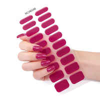 Autocollants pour ongles en gel UV semi-durcis de qualité salon, 100% gel véritable, ne dommage pas les ongles, longue durée, autocollants pour ongles en gel semi-durcis