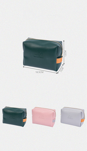 Bolsa de Viaje de Piel Vegana Personalizada al por Mayor para Joyería, Bolsa de Maquillaje con Cierre de Cremallera a la Moda, Patrón de Letras, PU, Pedido Personalizado - Product Image 6