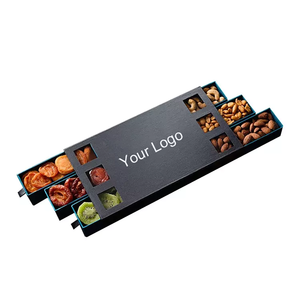 Tùy Chỉnh In Logo Giấy Đóng Gói Hộp Với <span class=keywords><strong>3</strong></span> Ngăn Kéo Cho Thực Phẩm Ngăn Kéo Trượt Bao Bì Hộp Cho Hạt - Product Image 1