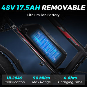จักรยานไฟฟ้าล้อโต 20 นิ้ว มอเตอร์ฮับหลัง 1000W 48V 17.5Ah ระยะทาง 50 กม. ความเร็ว 50 กม./ชม. ดิสก์เบรก 7 จุด มีสินค้าใน EU/US/UK รุ่น S8 E-Bike Mountain B - Product Image 3