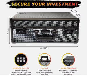 Boîte de rangement pour cartes gradées 4 rangées 160+ - Étui en fibre de carbone - Product Image 3