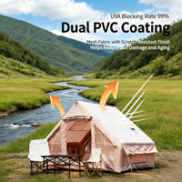 Tente Gonflable Automatique à Montage Rapide en Tissu Oxford Imperméable Portable pour Camping Multi-personnes à Porte Unique pour Voyages en Plein Air