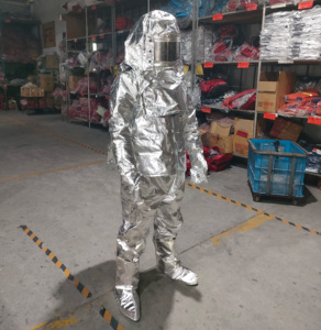 Factory Sale EN11612 Aluminized Anti-radiant Heat Fire Proximity Suit Heat Insulation Fireman Safety Suit Aluminized Clothes - Product Image 5