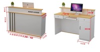 Comptoir de caisse en bois massif, design minimaliste moderne, table de réception durable pour supermarché, salon de beauté, salon de coiffure