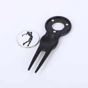 Outil de réparation de divots de golf en métal avec marqueur de balle, conception OEM, ouvre-bouteille et marqueurs de balle de golf - Product Image 6