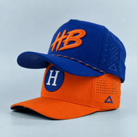Casquette de golf de luxe personnalisée avec logo, en nylon, 5 panneaux, perforations laser, broderie, douce, performante, pour hommes et femmes