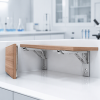 Support triangulaire en acier inoxydable WEKIS de 8 à 14 pouces pour table, banc, étagère pliante murale