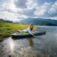 Planche à pagaie gonflable en EVA pour la pêche, SUP, surf en mer, planche à roulettes aquatique pour adultes unisexe, océan