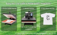 Chiffres en fer personnalisés de 44 pièces (0-9) durables, imperméables, à transfert thermique pour vêtements, maillots, t-shirts, uniformes, football, basketball, sports