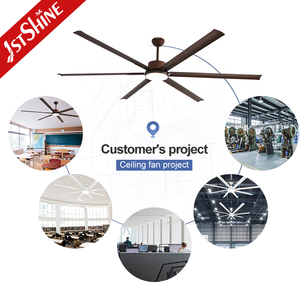 Ventilatore da soffitto da 86 pollici con pale metalliche dimmerabili per illuminazione a LED ventilatore da soffitto con telecomando - Product Image 5