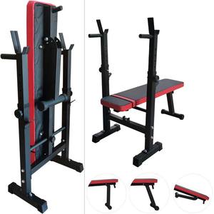 CHENGMO SPORTS Panca Multifunzionale Regolabile per <span class=keywords><strong>Palestra</strong></span>, Supporto per Bilanciere e Manubri, Panca Pieghevole Piatta - Product Image 4
