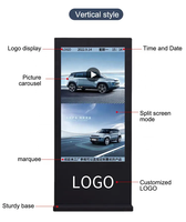 Afficheur publicitaire numérique LED HD personnalisable, étanche IP65, pour extérieur, sur pied, pour centres commerciaux et taxis (OEM)