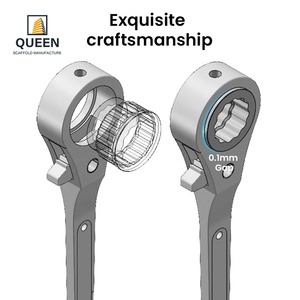 Chiave a <span class=keywords><strong>Cricchetto</strong></span> per Ponteggi 19x21mm, Doppia Estremità, in Acciaio al Carbonio Forgiato CRV, Chiave a Bussola Piatta - Product Image 6