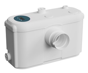 Pompe de relevage des eaux usées à installation facile, à découpe complète et anti-blocage, avec puissance optionnelle pour le drainage des salles de bain d'appartement - Product Image 1