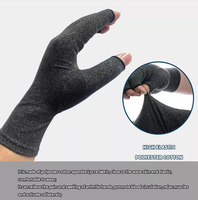Soulagement de la douleur Récupération de l'arthrite Compression Traitement quotidien sans doigts Gants de protection pour sports de plein air Matériau en nylon antidérapant
