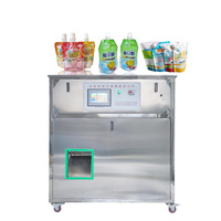 Machine de remplissage, scellage et emballage de sachets à bec verseur pour liquides, lait de soja, jus, boissons non alcoolisées, yaourt, sauce tomate et eau