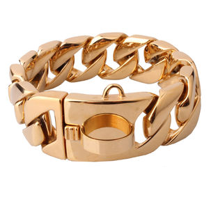 Collar de Perro Personalizado al por Mayor, de Acero Inoxidable de 16 mm, con Eslabones Cubanos Sólidos y Joyas de Lujo - Product Image 6