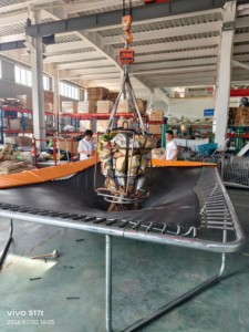 Zoshine hình chữ nhật <span class=keywords><strong>Trampoline</strong></span> 8x11ft 10x14ft ngoài trời vuông thể dục dụng cụ trampolines cho trẻ em người lớn dài hình chữ nhật nhào lộn - Product Image 6