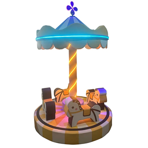 Customized Electric Lights Soft Play <b>Carousel</b> Merry Go Equipment Foam Ride <b>Horse</b> Kids Indoor Playground Party Rentles Machine - Product Image 2