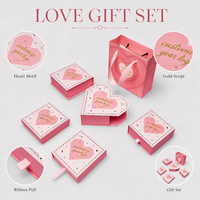 Leabon Coffret Cadeau Saint-Valentin en Forme de Cœur, Boîte à Tiroir Rose Personnalisable avec Votre Logo, Sac de Courses – Vente en Gros Direct Usine