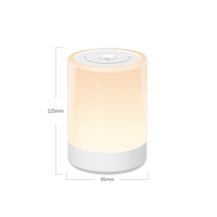 Lampe de table LED rechargeable, veilleuse de chevet à intensité variable avec capteur tactile, lampe de bureau moderne pour adultes et bébés