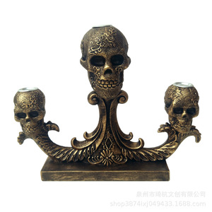 Bougeoir en résine en forme de cœur pour couple de crânes, décoration d'Halloween, cadeau personnalisé pour intérieur - Product Image 5