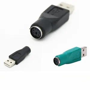 Adaptador usb macho para ps2 fêmea, conversor conector usb para pc para ps 2 mouse e teclado