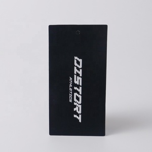 Tùy chỉnh văn bản giá <span class=keywords><strong>tag</strong></span> trắng và đen vải <span class=keywords><strong>tag</strong></span> với tráng giấy Sticker cho quần áo - Product Image 3