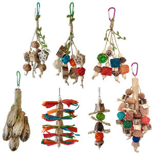 Perroquet mordant fournitures oiseau <span class=keywords><strong>support</strong></span> pôle Carambole rotin balle Puzzle morsure chaîne <span class=keywords><strong>pour</strong></span> Cage décor bouche soulagement ennui soulagement oiseau - Product Image 5