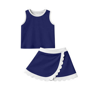 Pre-orden MOQ 5: Conjuntos de yoga para niñas con estampado de boutique Trendyism, top sin mangas cómodo de elastano suave/algodón orgánico al por mayor - Product Image 4