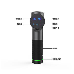 Pistolet de massage transfrontalier pour tissus profonds 230x65x172mm, rechargeable par USB, moteur à balais, couleur noire - Product Image 4