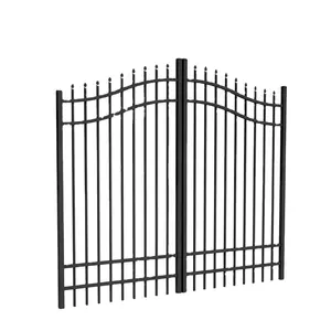 围栏面板锻铁顶部弯曲金属安全铝制围栏、格架和大门耐用的钢制围栏