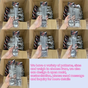 Échantillon Gratuit Livraison Rapide Yiwu Couverts en Acier Inoxydable Doré <span class=keywords><strong>Pas</strong></span> <span class=keywords><strong>Cher</strong></span> Cuillère <span class=keywords><strong>Fourchette</strong></span> 20g Ensembles de Couverts Cubiertos de Acero Inoxidable - Product Image 5